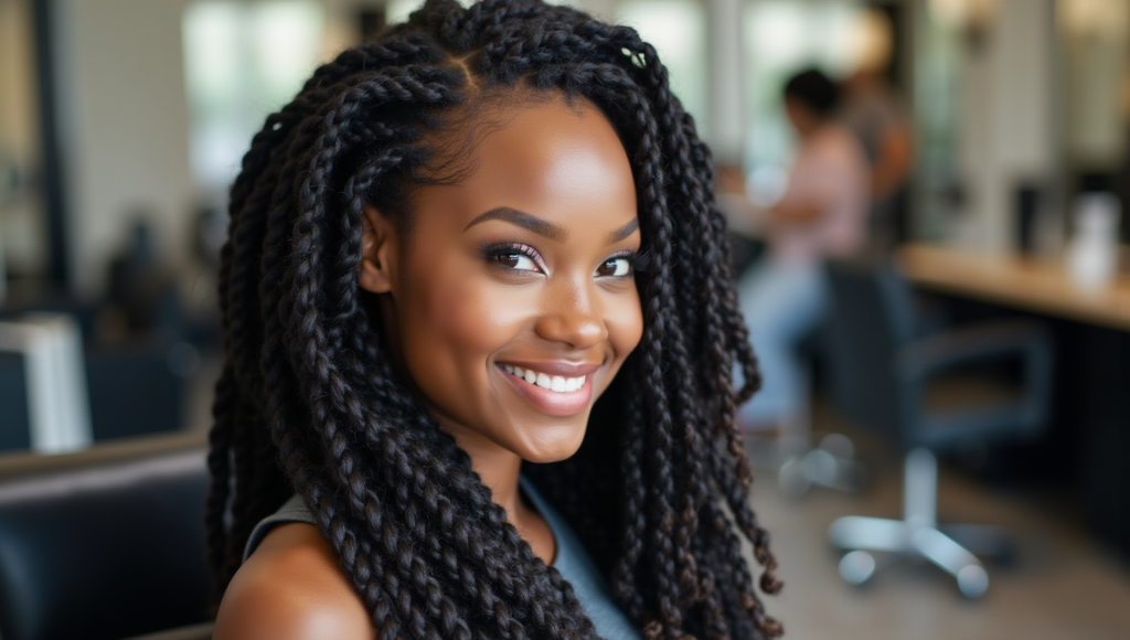 Natural Marley Twists - African hair braiding at Knotless Beauty Bar Killeen TX