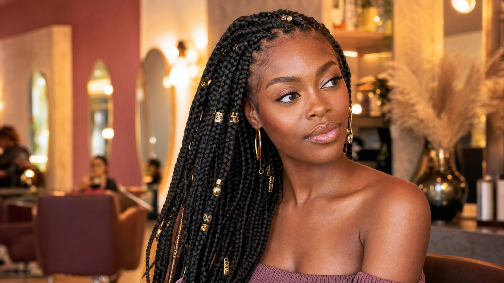 Beautiful braids in Killeen TX at Knotless Beauty Bar